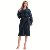 Soft and Warm Bathrobe: Plush Terry Robe for Home Use - Available in One Size (29-47 inches)