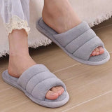 Slippers Comwarm Fuzzy Warm Slippers For Women Indoor Cotton Slides Female Non-Slips Flip Flops Comfort Casual Home Shoes Flat Slippers