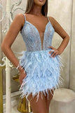 namcoverse Fluffy Unique Rhinestone Mini Dress