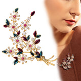 2025 Japan and Korea  new brooch colored zircon oil drop corsage women's fashion pin temperament coat cardigan button pin