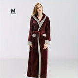 1pc Autumn And Winter Bathrobe, Soft And Skin-friendly Hooded Long Sleeve Bathrobe, Thickened Nightgown With Pocket, Warm Long Robe For Home, Bathroom Supplies