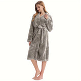 Soft and Warm Bathrobe: Plush Terry Robe for Home Use - Available in One Size (29-47 inches)