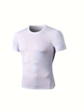 Ultra-Soft Quick-Drying Compression Fit T-Shirt for Men - Shirts with Moisture-Wicking, Four-Way Stretch, and Breathable Fabric for Fitness, Outdoor Activities, and Summer Wear - Ideal for Gym, Running, Cycling, and Hiking