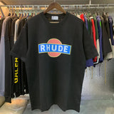 Top Craftsmanship Rhude Mens T Shirts summer Fashion designer tshirts Street Casual Short Sleeve Beach Style tees Cotton Printing Shirt 23SSS A124