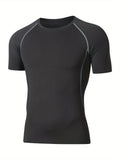 Ultra-Soft Quick-Drying Compression Fit T-Shirt for Men - Shirts with Moisture-Wicking, Four-Way Stretch, and Breathable Fabric for Fitness, Outdoor Activities, and Summer Wear - Ideal for Gym, Running, Cycling, and Hiking