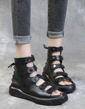 namcoverse Lace-up Cut-out Fish Toe Summer Boots