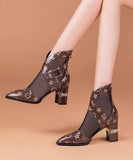 namcoverse New Fashion Hollow Mesh Short Boots Spring And Summer CZ1027