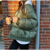 NAMCOVERSE 2025 Real shot - long-sleeved button-up cotton jacket popular  New fashion women's autumn and winter loose casual warm jacket