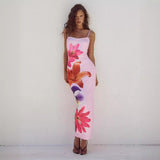 style women's clothing popular summer new printed sexy suspender dress children's vacation wind beach dress