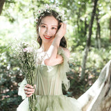 2025 Studio theme light wedding photography photo clothing couple location travel photography dress photo Mori fairy color gauze skirt