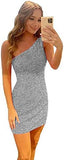 2025 Sequin heavy industry dress popular new 2025 one-shoulder sexy fashion split fashion trend small dress