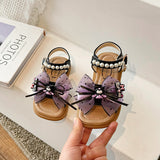 NAMCOVERSE  Summer New Girls' Sandals Medium and Large Children's Popular Little Girl Princess Shoes Children's Soft Bottom Beach Shoes