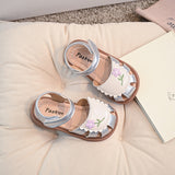 NAMCOVERSE  New Girls' Closed Toe Sandals  Summer Children Girl Casual Girl Shoes Fashion Girl Shoes Flower