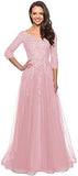 2025 Evening Dress Elegant Lace Bridal Mother Dress Women's Formal Sleeve Hot Trade Aunt Dress