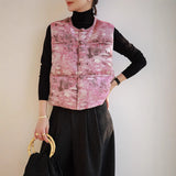 Cotton vest women's autumn and winter stacked wear, pink cotton-padded cotton vest vest, down vest top, vest jacket A1117
