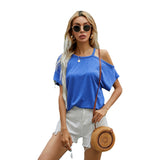 NAMCOVERSE Real shot New   2025 new products short-sleeved spring and summer new t-shirt off-the-shoulder top 2025 trade, women's clothing