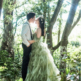 2025 Studio theme light wedding photography photo clothing couple location travel photography dress photo Mori fairy color gauze skirt