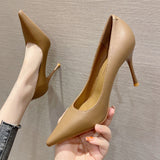 2025 966-2 Autumn and winter new thin heel pointed single shoes female  fairy style high heels professional commuter high heels women's shoes