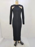 NAMCOVERSE 2025 women's clothing popular  autumn and winter sexy tight long hot diamond long-sleeved elegant dress
