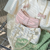 NAMCOVERSE 2025 Girl pearl bow underarm bag female popular new sweet little fresh fairy bag temperament shoulder bag wholesale
