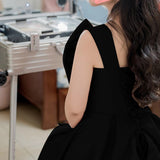 2025 evening dress dress  new high-end shoulder temperament banquet host celebrity satin dress spring girl