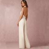 New European and American Women's Clothing Banquet Dress Jumpsuit  Independent Station Popular Sexy Halter Women's Trousers