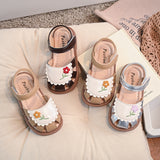 NAMCOVERSE  New Girls' Closed Toe Sandals  Summer Children Girl Casual Girl Shoes Fashion Girl Shoes Flower