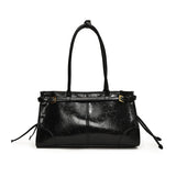 NAMCOVERSE 2025 Premium oil wax leather large-capacity bag women's popular new trendy and versatile commuter shoulder bag portable tote bag