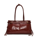NAMCOVERSE 2025 Premium oil wax leather large-capacity bag women's popular new trendy and versatile commuter shoulder bag portable tote bag