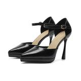 2025 1166-7A high heels women's 2025 new pointed waterproof table single shoes hollow 10.5CM stiletto women's shoes