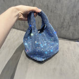 NAMCOVERSE New Cross-Border Hot Sale King Full Diamond Bag Diamond Bucket Bag Rhinestone Chain Bag Portable Messenger Bag