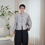 Guofeng short cotton-padded clothes, New Year's greetings, new Chinese-style button-up winter coat for women, cotton-padded jacket for women's jacquard top A1138