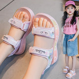 NAMCOVERSE  Girls' Sandals Soft Bottom Children's Princess Shoes Summer New Internet Celebrity Beach Shoes Cute Non-Slip Girls' Casual Shoes