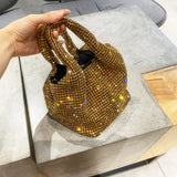 NAMCOVERSE New Cross-Border Hot Sale King Full Diamond Bag Diamond Bucket Bag Rhinestone Chain Bag Portable Messenger Bag