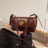 NAMCOVERSE 2025 Textured retro small square bag women's 2025 early spring new Korean solid color simple design messenger bag Popular style underarm bag
