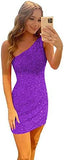 2025 Sequin heavy industry dress popular new 2025 one-shoulder sexy fashion split fashion trend small dress