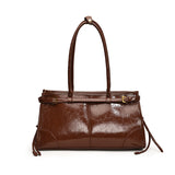 NAMCOVERSE 2025 Premium oil wax leather large-capacity bag women's popular new trendy and versatile commuter shoulder bag portable tote bag