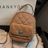 NAMCOVERSE 2025 Rhombus Chain Backpack Women's Large Capacity Casual Fashion Student Korean Edition School Bag Premium Sense Lightweight Travel Backpack