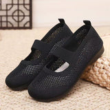 namcoverse Women's Shoes Spring and Summer Old Beijing Cloth Shoes Pumps Soft-Soled Non-Slip Breathable Light Casual Shoes All-Match Flying Woven Surface Mom Shoes