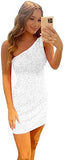 2025 Sequin heavy industry dress popular new 2025 one-shoulder sexy fashion split fashion trend small dress