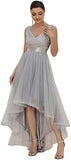2025 popular new chiffon dress  New 2025 dinner V-neck A-word sleeveless irregular dress