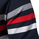 NAMCOVERSE 2025 New spring and summer new lapel men's Popularan size POLO shirt casual striped splicing men's digital short sleeve T