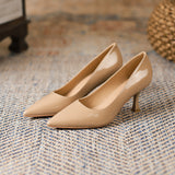 2025 7955-9 Sexy patent leather  high heels for women 2025 spring new pointed thin heels solid color high heels for women