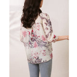 2025 Heavy mulberry silk pink cardigan summer  new women's shirt design sense niche high-end top shirt