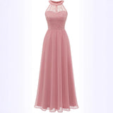 2025 's new women's sleeveless neck floral lace formal dress cocktail dress bridesmaid dress women