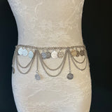 L4772Y ethnic style coin fringed waist chain retro style body chain exotic style sexy navel chain women's waist chain