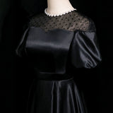 2025 black evening dress  new high-end light luxury niche banquet host art examination temperament celebrity dress