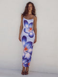 style women's clothing popular summer new printed sexy suspender dress children's vacation wind beach dress