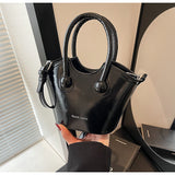 NAMCOVERSE 2025 Korean version handbag bag women's popular new fashionable simple bucket bag high-end niche retro versatile messenger bag