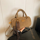 NAMCOVERSE 2025 Premium retro matte bowling bag women's popular new shoulder messenger bag casual versatile fashion handbag